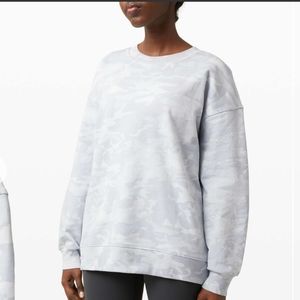 Lululemon Perfectly Oversized CrewIncognito Camo Alpine White Multi